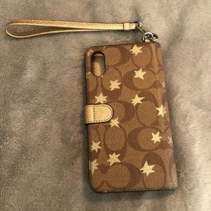 Coach iPhone XR case and wristlet